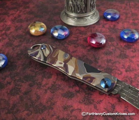 Darriel Caston - Lanny's Clip - Miniature Slip Joint - Stainless Damascus - Choice - Image 7