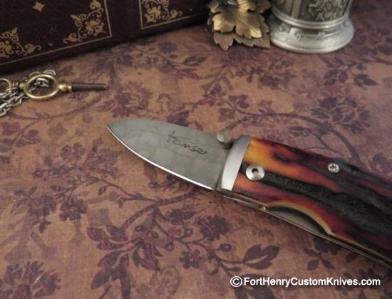 Kansei Matsuno - Custom Mini Drop Point - Amber Stag - Image 2