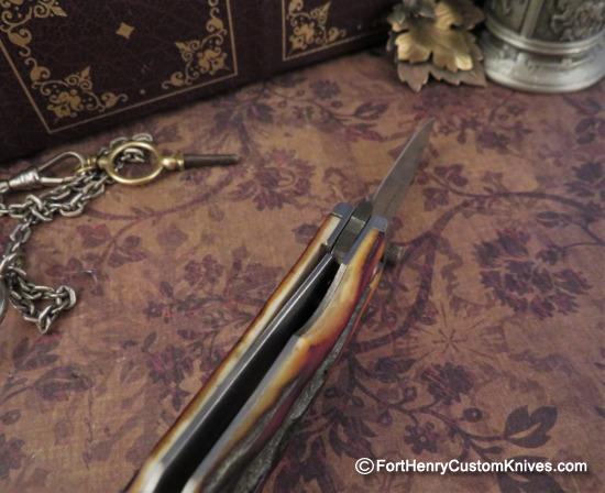 Kansei Matsuno - Custom Mini Drop Point - Amber Stag - Image 3