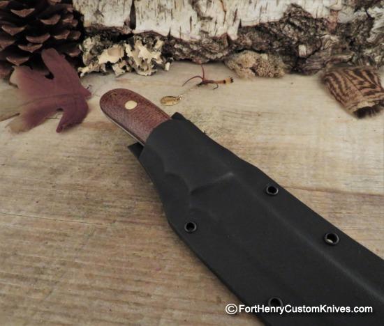 Bob Dozier - Custom Filet Knife - Vintage Burlap Micarta - Image 6