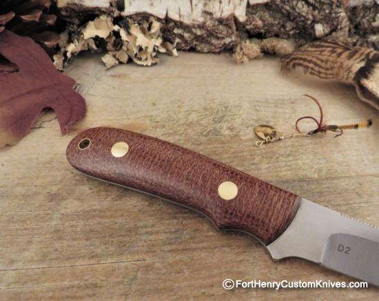 Bob Dozier - Custom Filet Knife - Vintage Burlap Micarta - Image 4