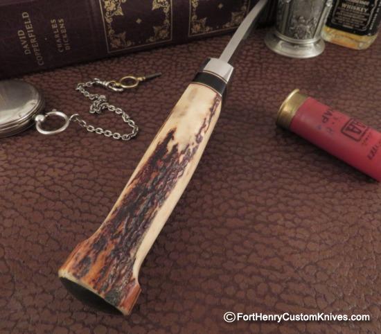 Bob Dozier - Custom Sambar Stag - Clip Point Hunter - Image 3