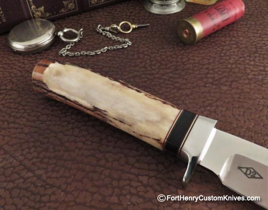 Bob Dozier - Custom Sambar Stag - Clip Point Hunter - Image 4