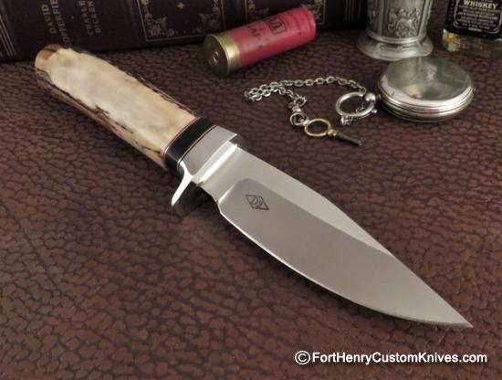 Bob Dozier - Custom Sambar Stag - Clip Point Hunter - Image 5