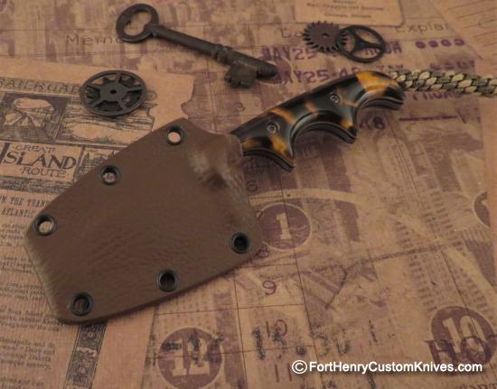 Alan Folts - Custom Drop Point Minimalist - Tortoise Shell - Image 5