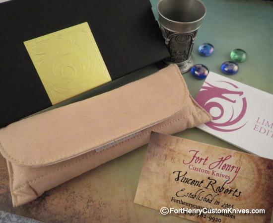 Dew Hara - Custom NOAH Tanto Flipper - Damascus - Abalone - 1 of 1 - Image 9