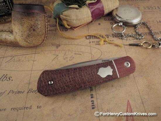 Enrique Pena - Custom Apache - Front Flipper - Burlap Micarta - Image 6