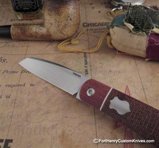 Enrique Pena - Custom Apache - Front Flipper - Burlap Micarta - Image 2