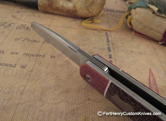 Enrique Pena - Custom Apache - Front Flipper - Burlap Micarta - Image 3
