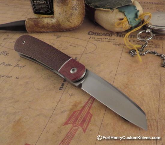 Enrique Pena - Custom Apache - Front Flipper - Burlap Micarta - Image 5