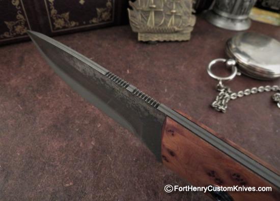 Dan Crotts - Custom Drop Point Variant - Shiro2 San Mai - Thuya Burl - Image 3