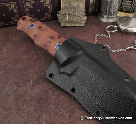 Dan Crotts - Custom Drop Point Variant - Shiro2 San Mai - Thuya Burl - Image 6