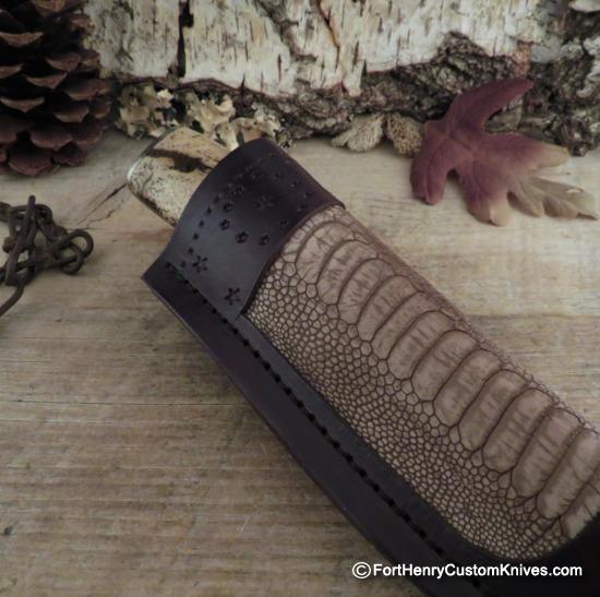 Herb Derr - Hand Forged Bullnose Skinner - Fossilized Sea Cow Rib - Image 9