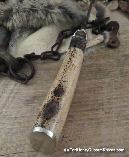 Herb Derr - Hand Forged Bullnose Skinner - Fossilized Sea Cow Rib - Image 7