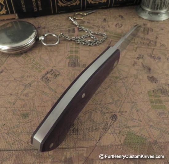 Thys Meades - Custom Mini Dino Slipjoint - Burgundy Linen - Image 5