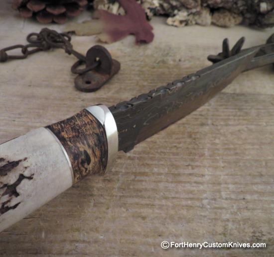 Herb Derr - Hand Forged - XL Straight Back Hunter - Sambar Stag - Image 3
