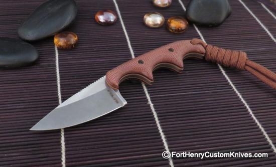 Alan Folts - Custom Drop Point Minimalist - Chili Micarta