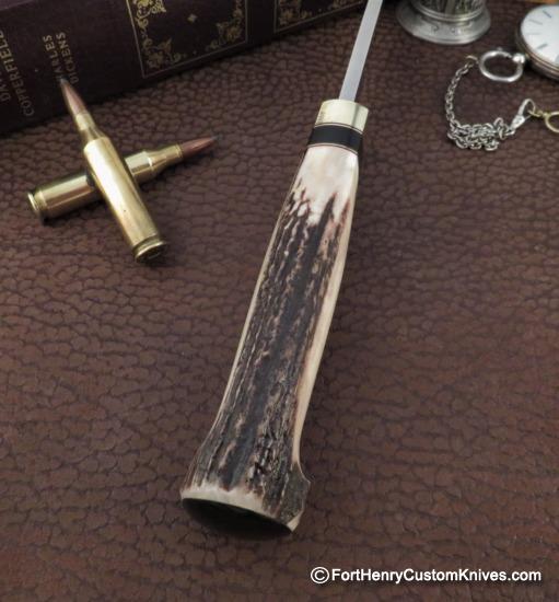 Bob Dozier - Custom Sambar Stag - Clip Point Hunter - Image 4