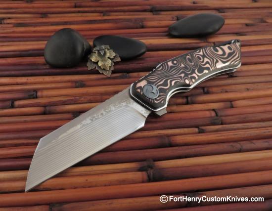 Dew Hara - Custom Ray Flipper - Copper - Layered Damascus