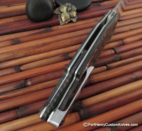 Dew Hara - Custom Ray Flipper - Copper - Layered Damascus - Image 5