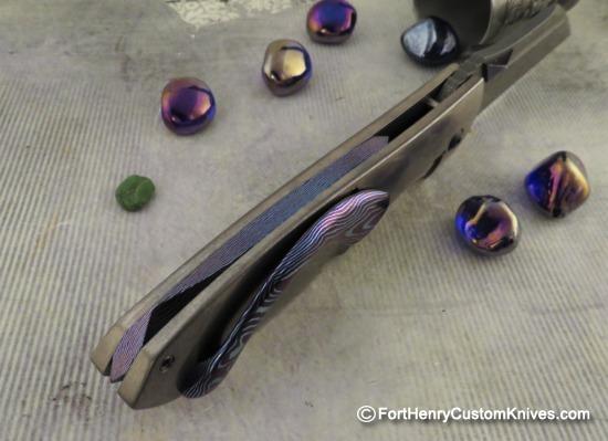 Jeremy Marsh - Wench - Stainless Damascus - MokuTi Accents - Image 3