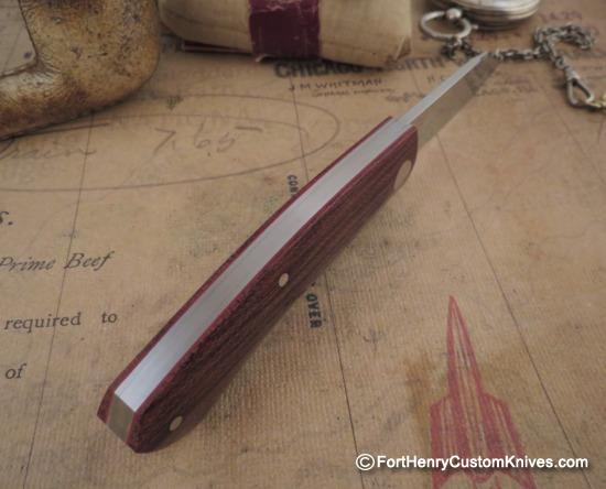 Willem Steenkamp - Custom Dino - Slip Joint - Cross Cut Micarta - Image 4