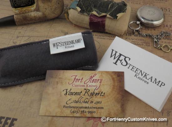 Willem Steenkamp - Custom Dino - Slip Joint - Cross Cut Micarta - Image 7