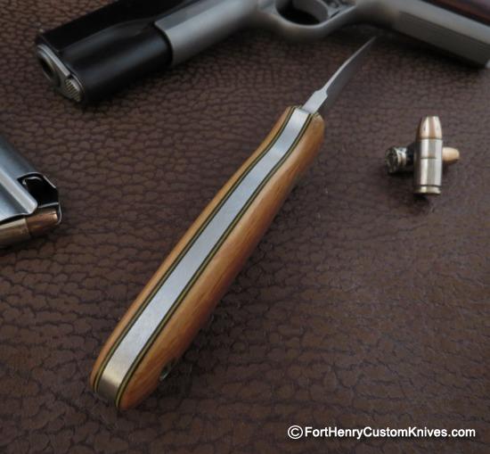 Bob Dozier - Custom Arkansas Toothpick - Vintage Linen Micarta - Image 3