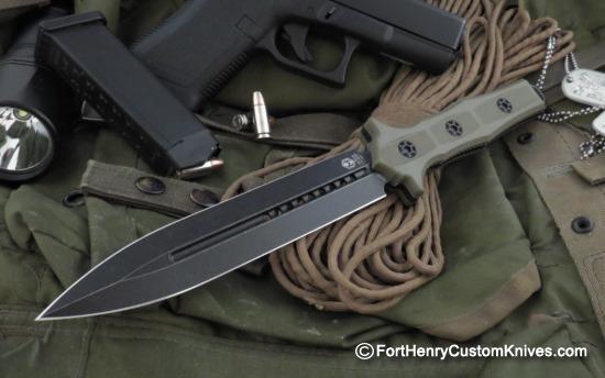 Heretic Knives - Nephilim - D.E. Dagger - Green / Green