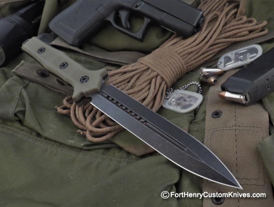 Heretic Knives - Nephilim - D.E. Dagger - Green / Green - Image 6