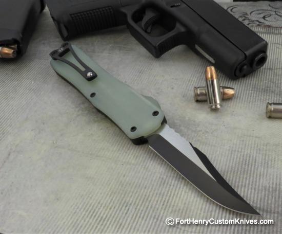 Heretic Knives - Manticore E Bowie OTF - Black/Jade - Elmax - Image 5