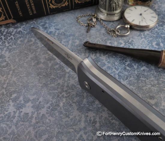 Bob Dozier - RARE Custom Folding Hunter - Slip Joint - D2 - Image 4