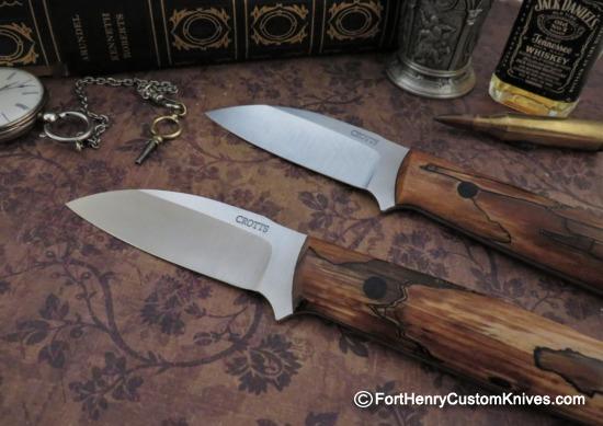 Dan Crotts - New Model - Presentation Splinter Picker - Spalted Ash - S30V - Choice