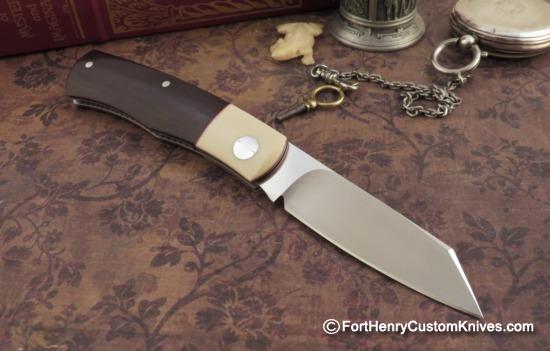 Willem Steenkamp - Custom Native - Slip Joint - Burgundy/Westinghouse Micarta - Image 4