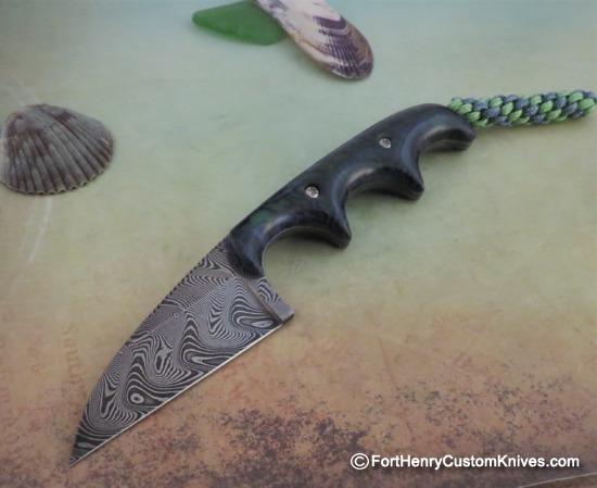 Alan Folts - Custom Presentation Wharnie Minimalist - Stainless Damascus