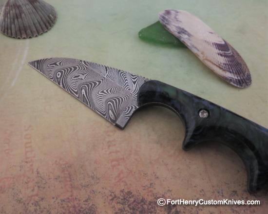 Alan Folts - Custom Presentation Wharnie Minimalist - Stainless Damascus - Image 2
