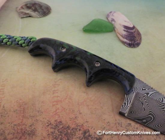 Alan Folts - Custom Presentation Wharnie Minimalist - Stainless Damascus - Image 4