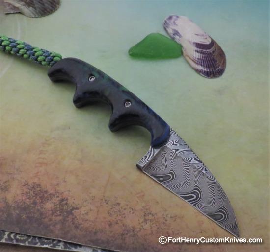 Alan Folts - Custom Presentation Wharnie Minimalist - Stainless Damascus - Image 5