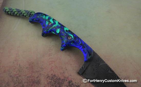 Alan Folts - Custom Presentation Wharnie Minimalist - Stainless Damascus - Image 3