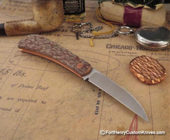 Pepe Jalomo - Wharncliff Trapper - Copper Accents - Matching Worry Stone