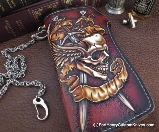 Vardi - Regicide - Large Custom Leather Wallet - w/Chain