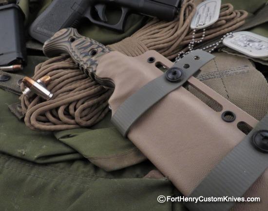 Ken Vehikite / Black Roc Knives - Custom Gator Drop Point - Combat Knife - Image 6