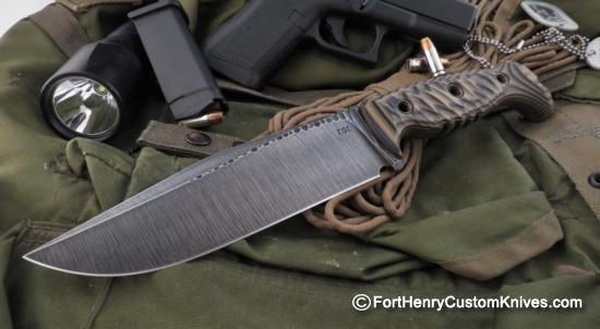 Ken Vehikite / Black Roc Knives - Custom Gator Drop Point - Combat Knife