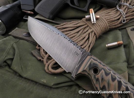 Ken Vehikite / Black Roc Knives - Custom Gator Drop Point - Combat Knife - Image 2