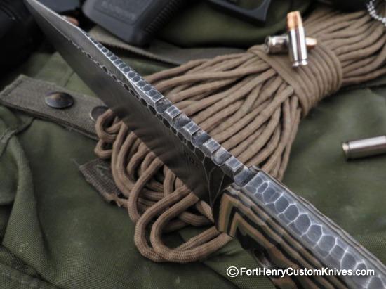 Ken Vehikite / Black Roc Knives - Custom Gator Drop Point - Combat Knife - Image 3