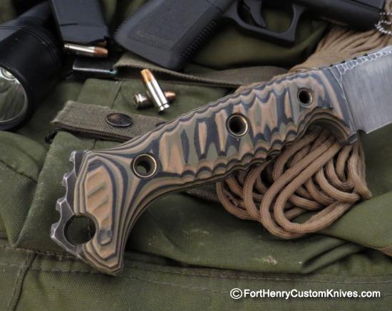 Ken Vehikite / Black Roc Knives - Custom Gator Drop Point - Combat Knife - Image 4