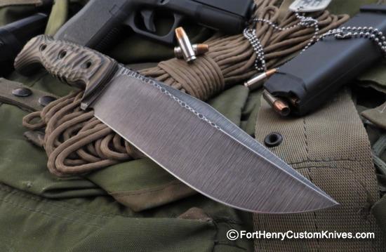 Ken Vehikite / Black Roc Knives - Custom Gator Drop Point - Combat Knife - Image 5
