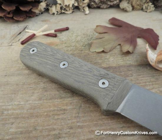 Nathan Carothers - Rare Kephart Bushcraft - Green Micarta - Steel Choice - Image 2