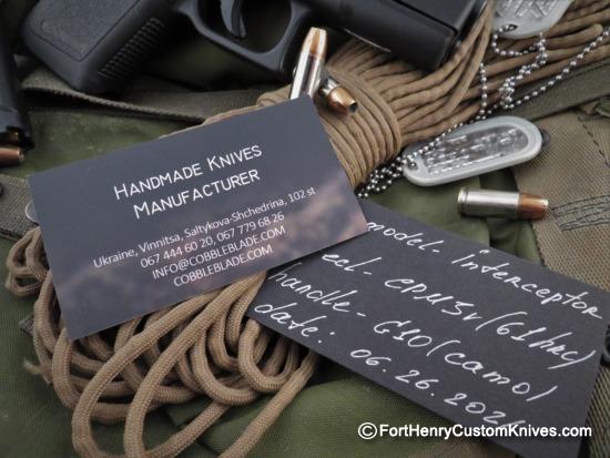 COBBLE Blade - NEW Model - Interceptor - D/E - CPM 3V - Image 6