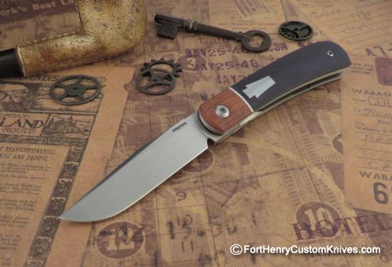 Enrique Pena - Custom Trapper - Front Flipper - Blue Jean Micarta